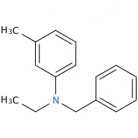 N-乙基-N-苄基间甲苯胺化学结构式