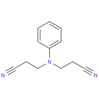 N,N-二氰乙基苯胺化学结构式